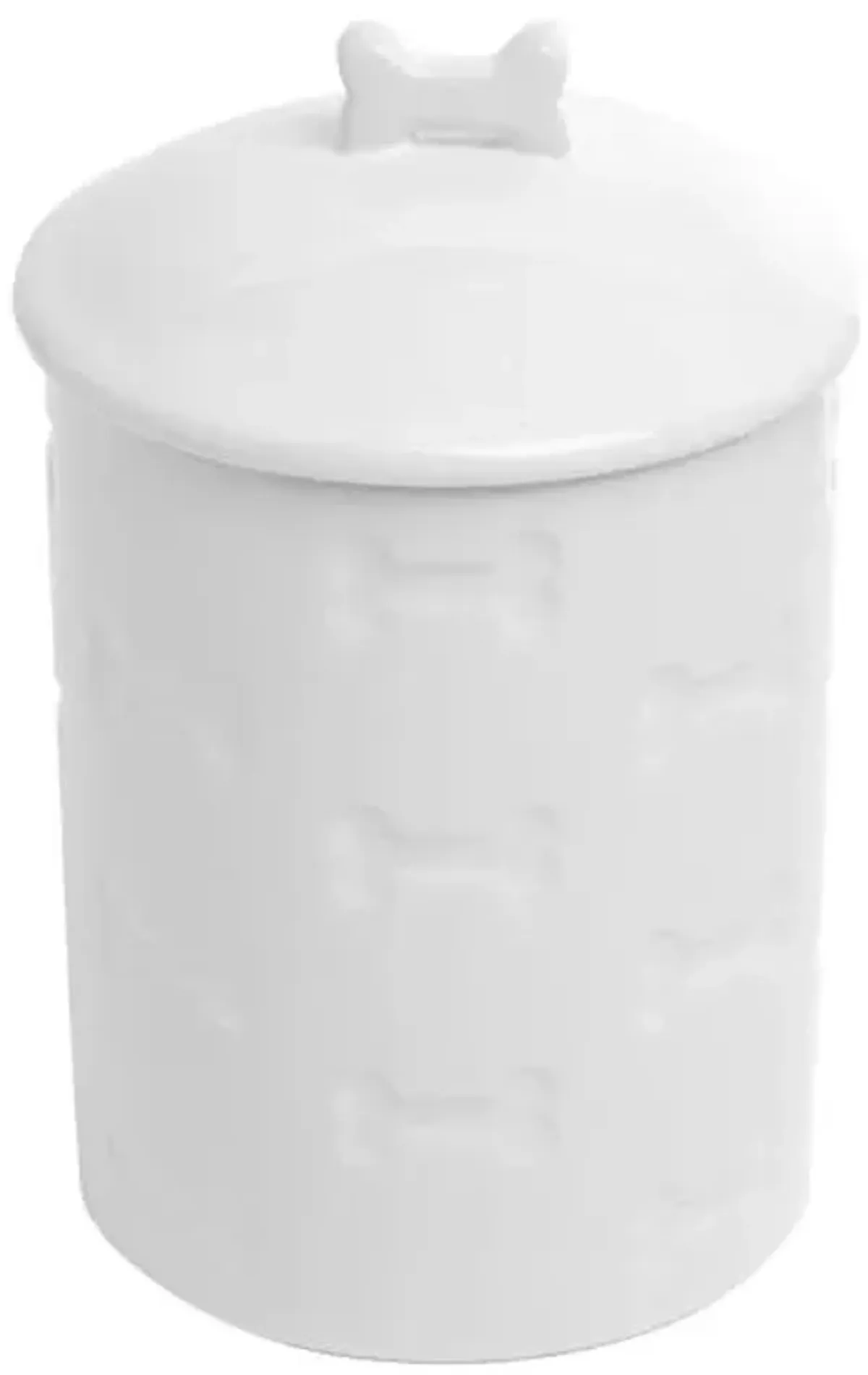 Manor White Ceramic Treat Jar, 46oz