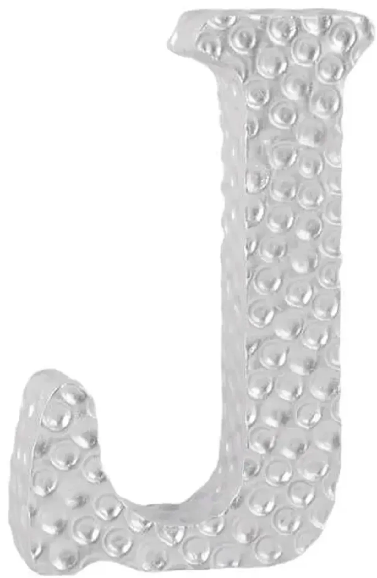 6" Silver Monogram Letter, J