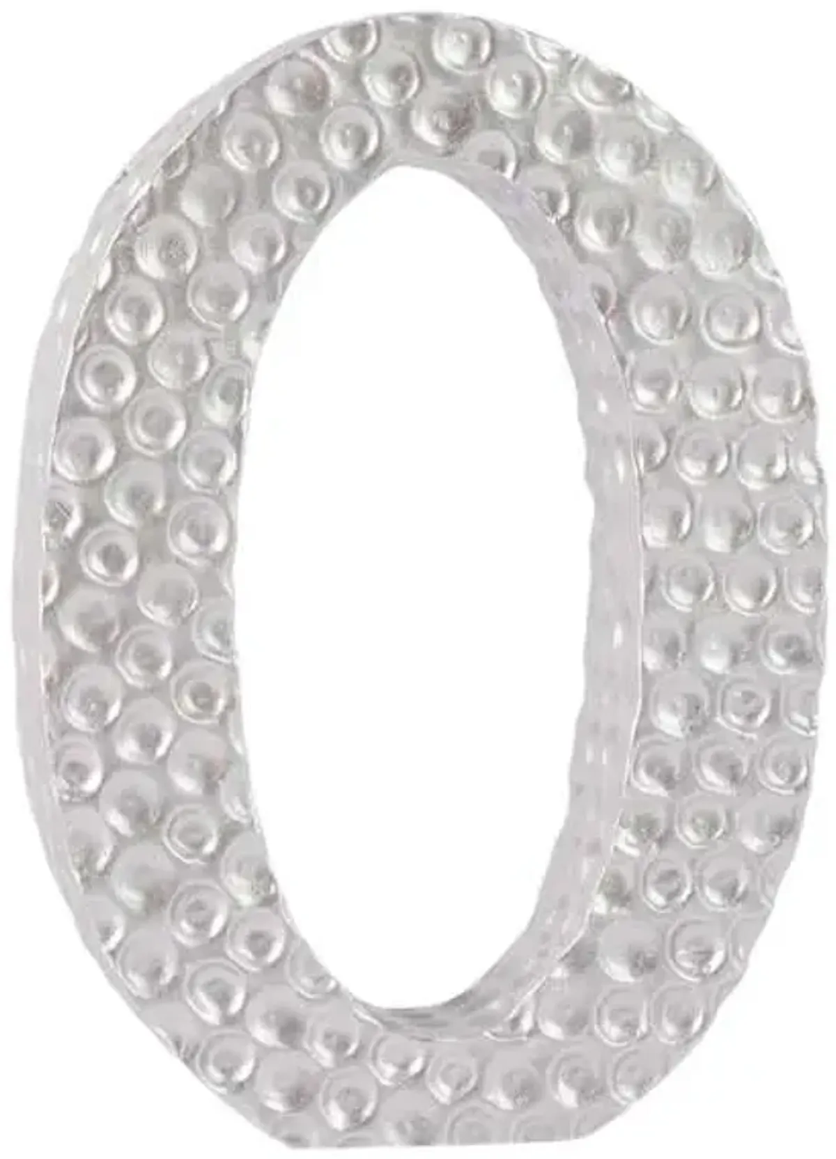 6" Silver Monogram Letter, O