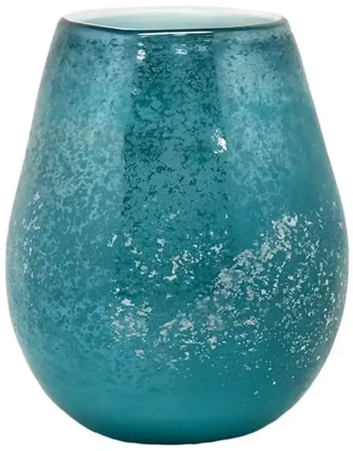Turquoise Glass Vase, 5"