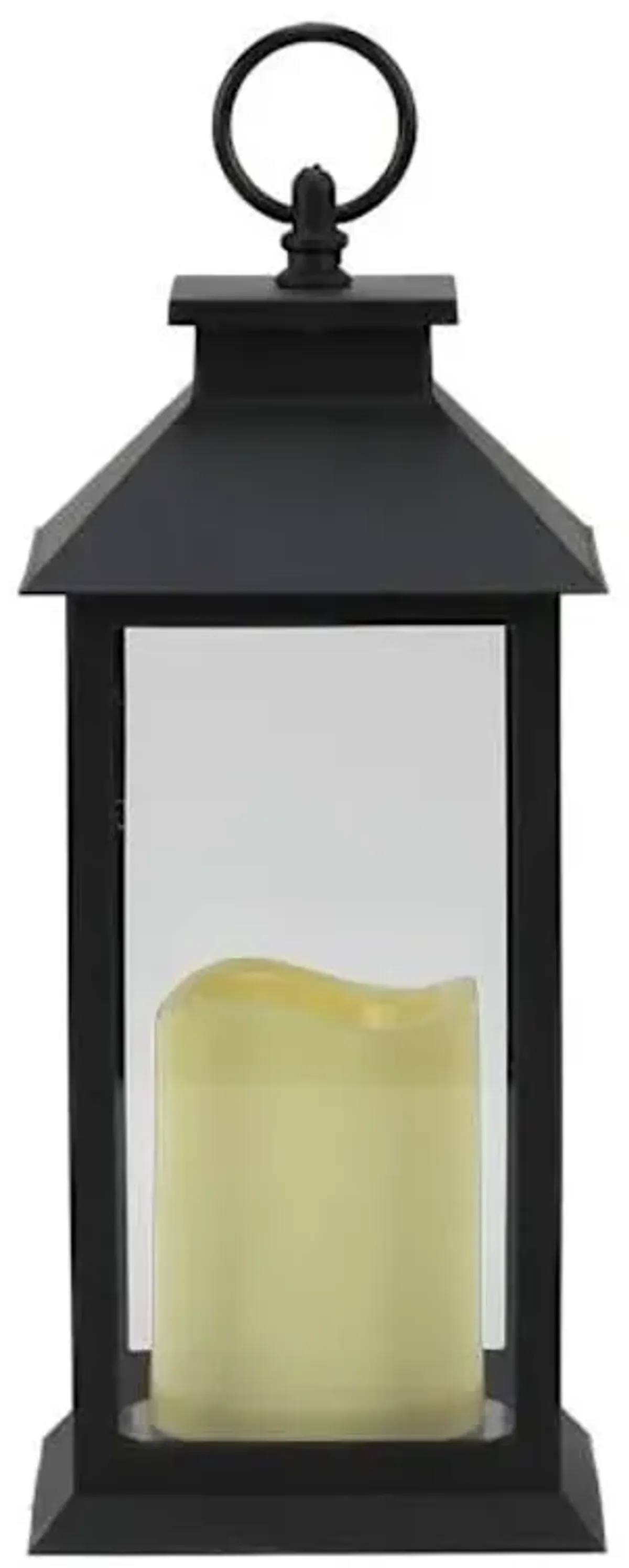 Black LED Lantern, 12"