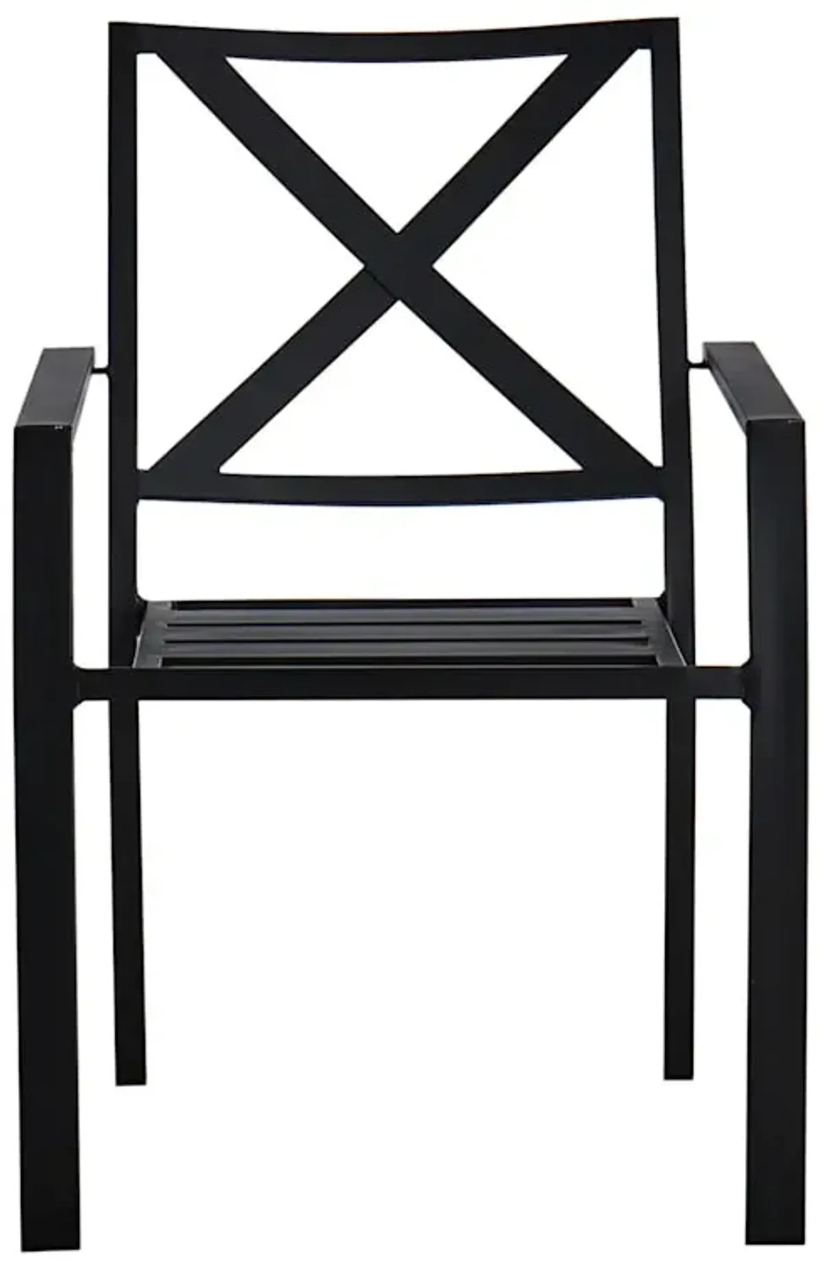Grammercy Black X-Back Patio Dining Chair