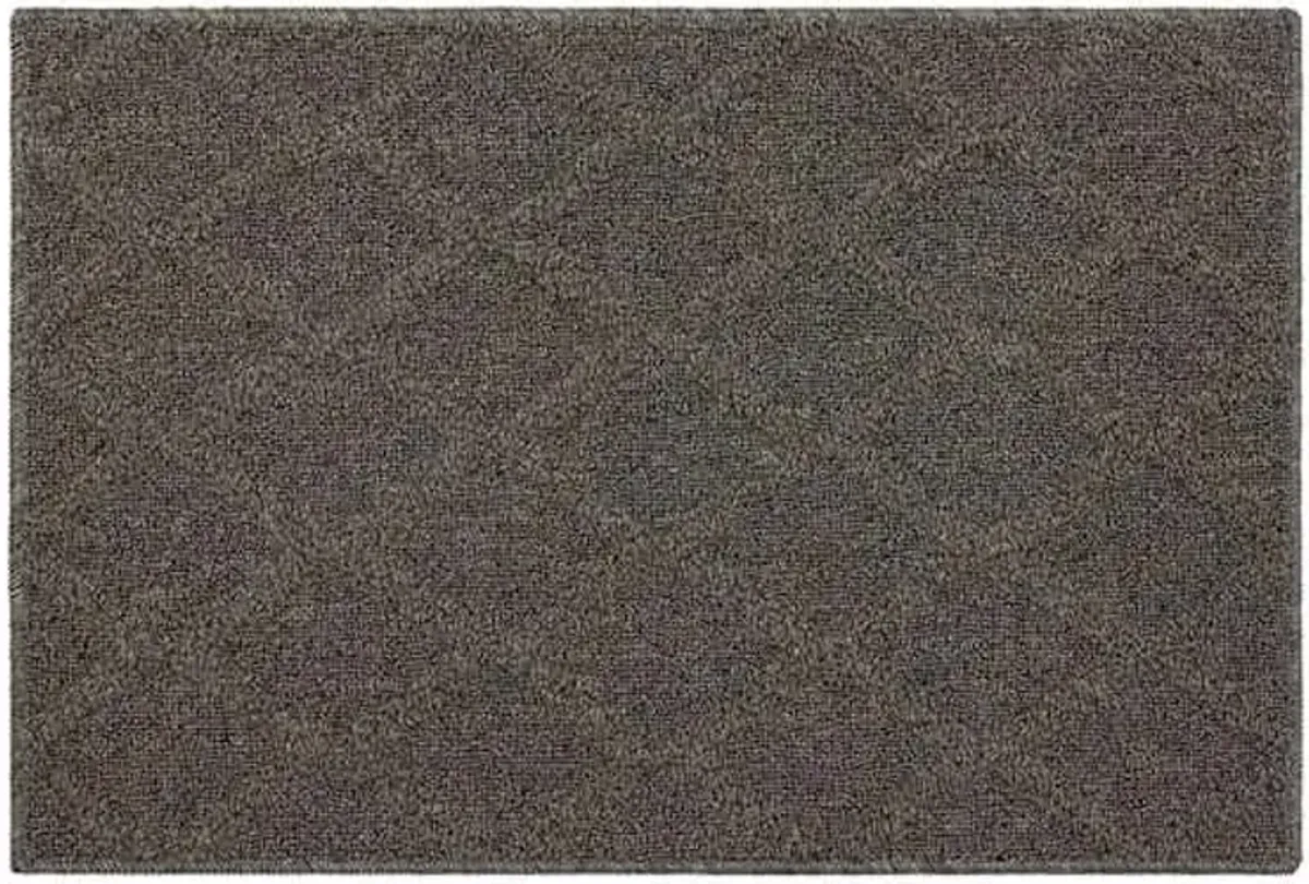 Adair Grey Diamond Design Washable Accent Rug, 20x30