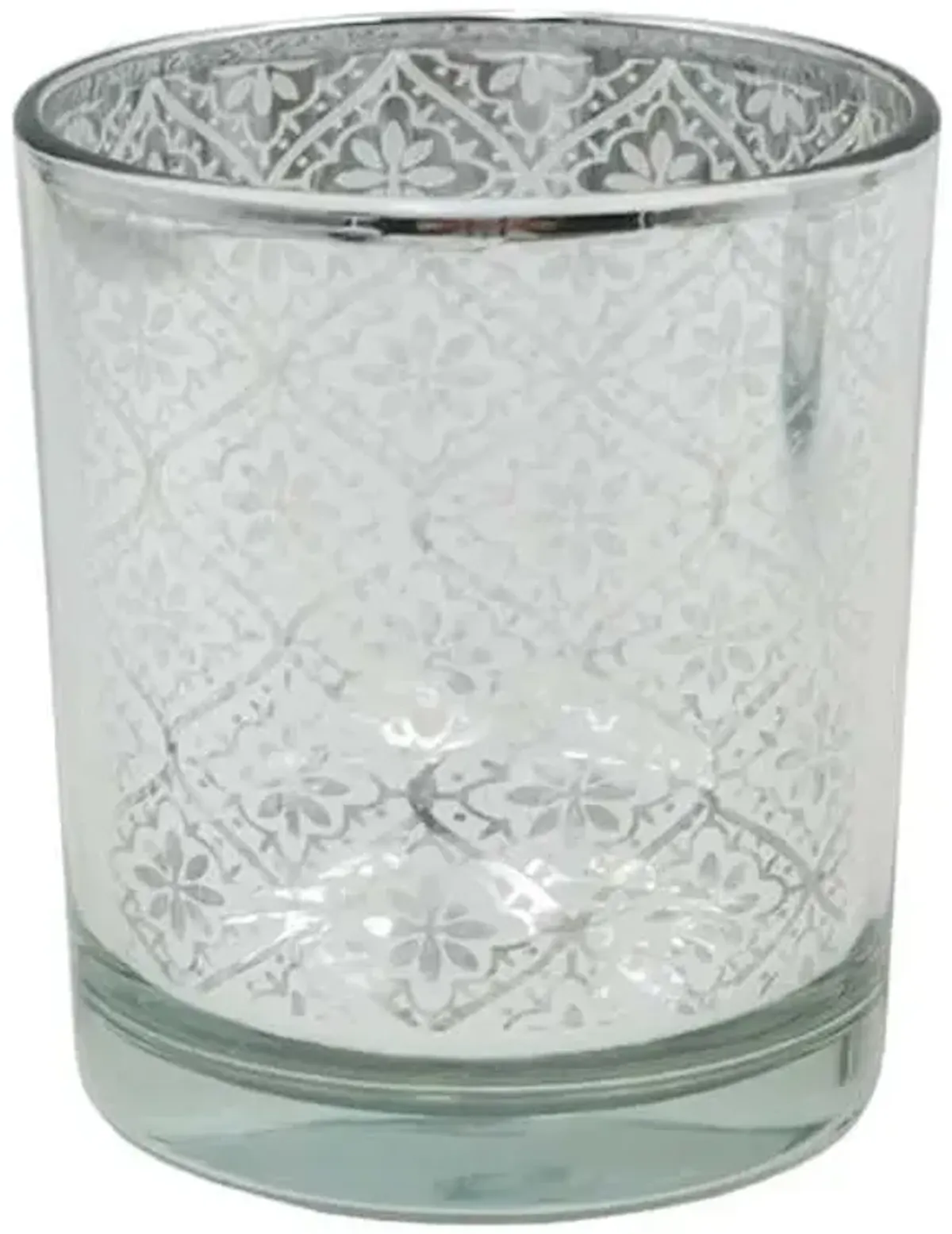 Metallic Glass Votive Candle Holder, 4"
