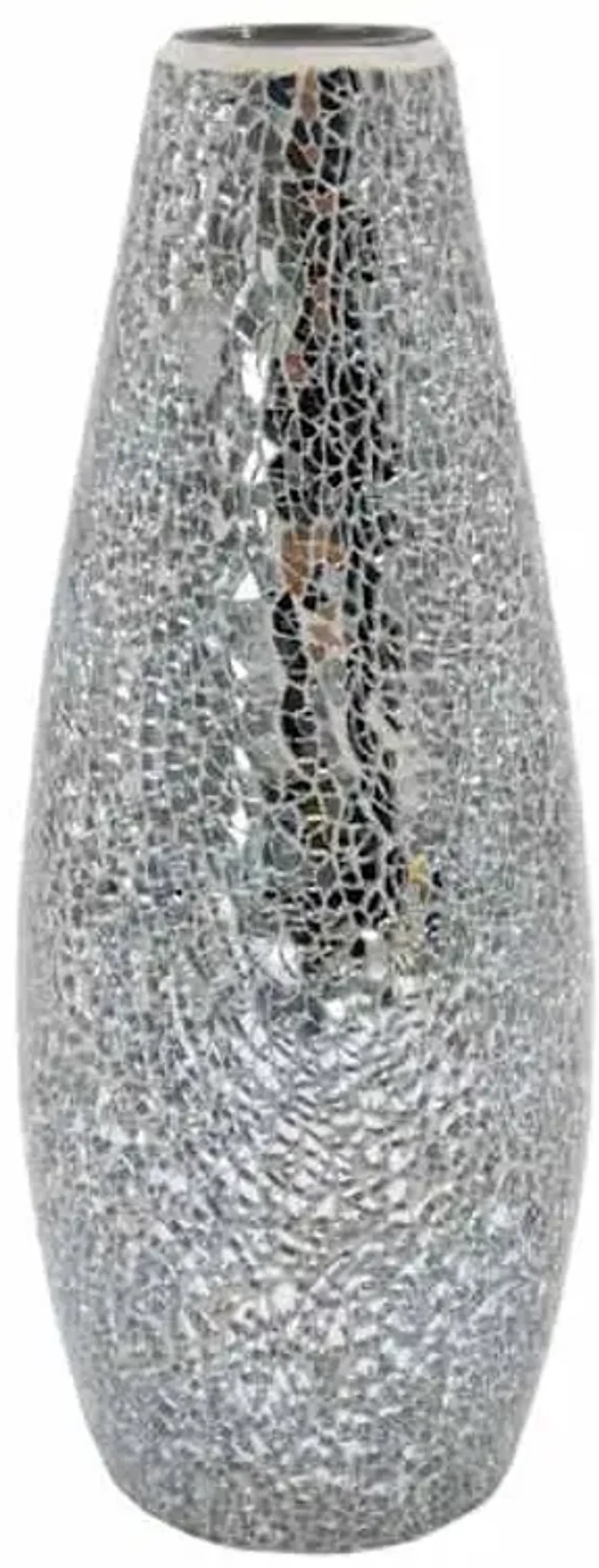 Metallic Mosaic Mirror Vase, 4.5"