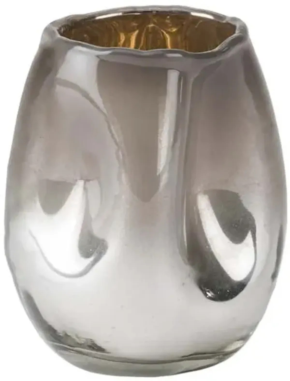 Silver Mercury Glass Hurricane, 5"