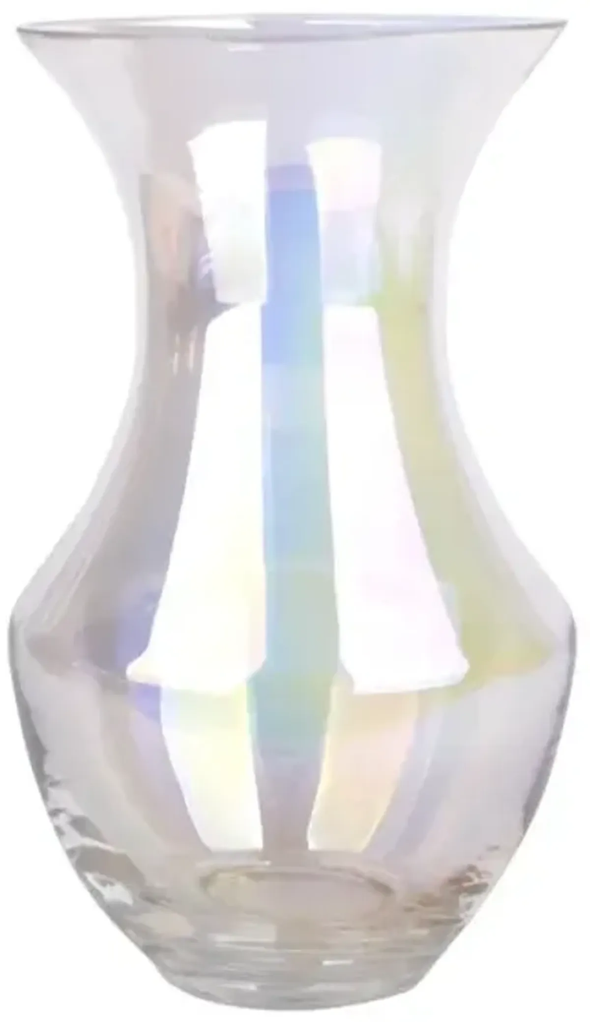 Iridescent Glass Vase, 9"