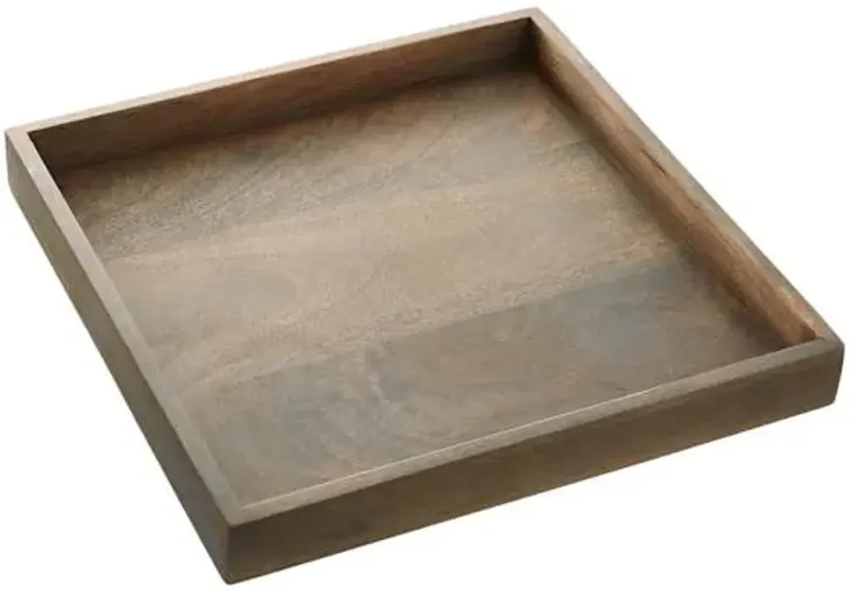 Grey Wood Tray, 12"