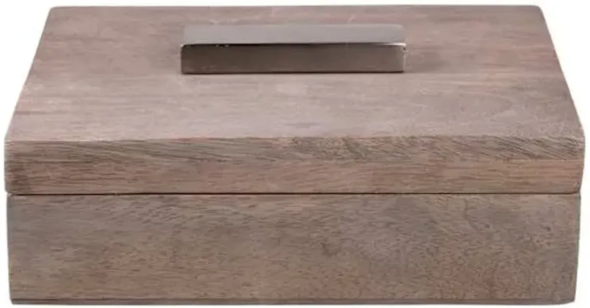 Grey Box with Metal Handle, 8x6