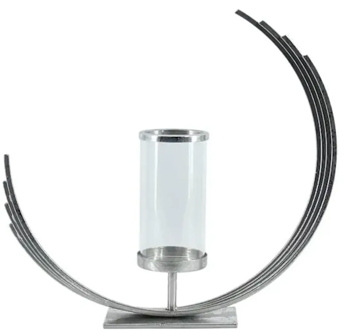 Metal & Glass Candle Holder, 14"