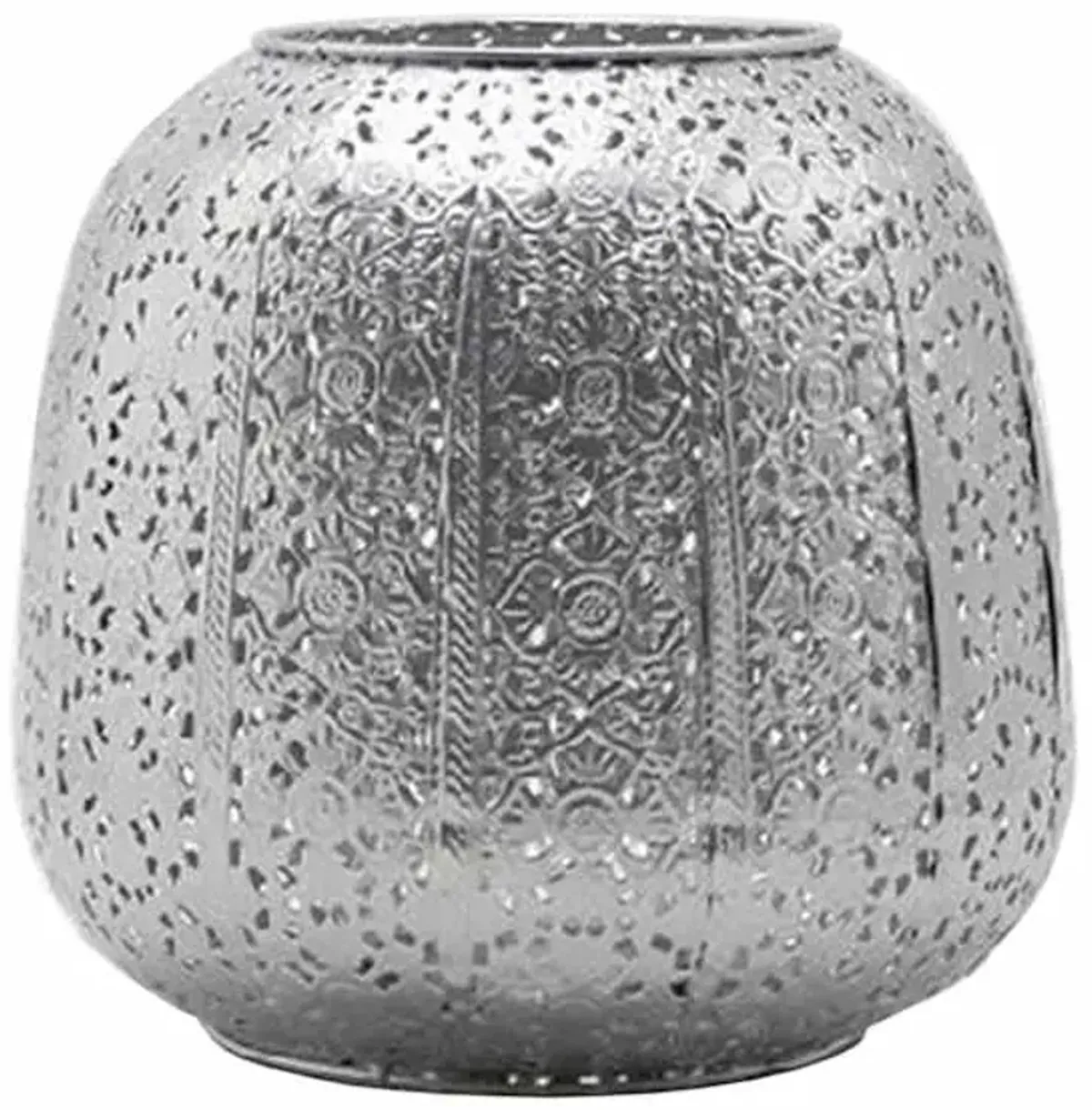 Silver Metal Lantern, 7"