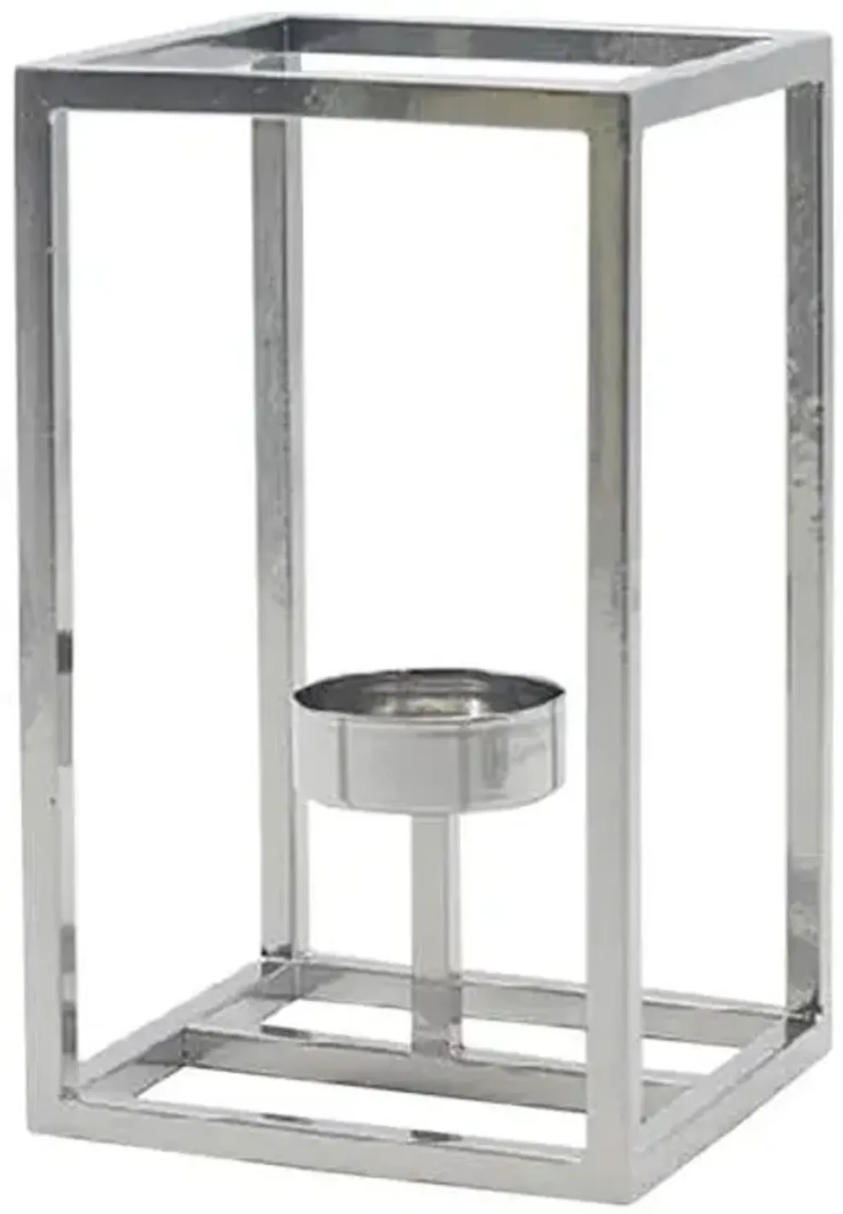 Square Metal Candle Holder, 8"