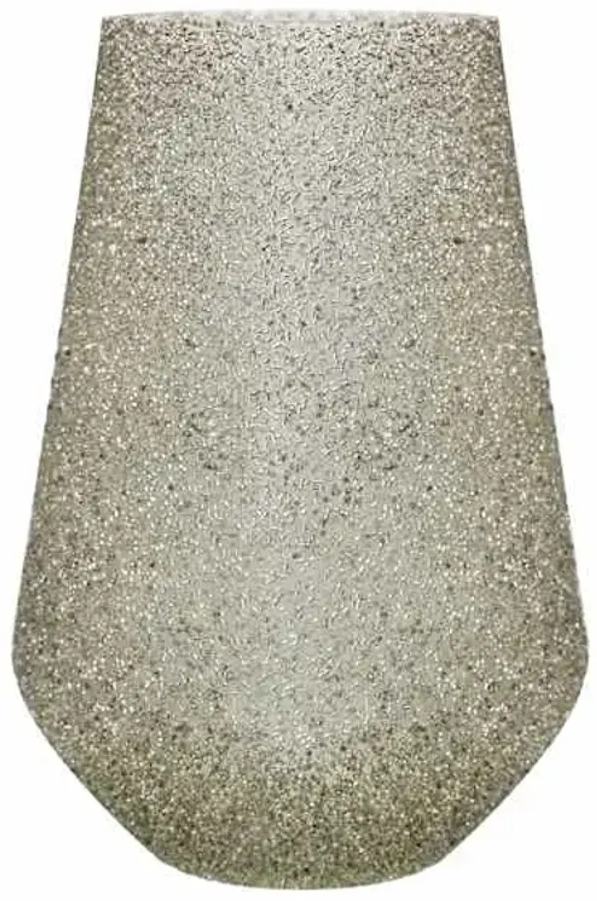 Silver Sequin & Glittered Glass Hurricane Candle Holder, 11"