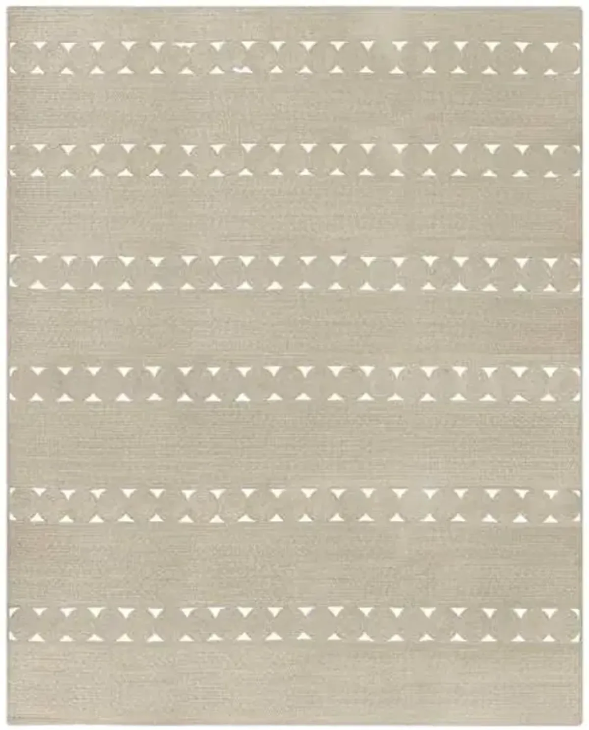 (D516) Tracey Boyd Ivory Braided Area Rug, 8x10