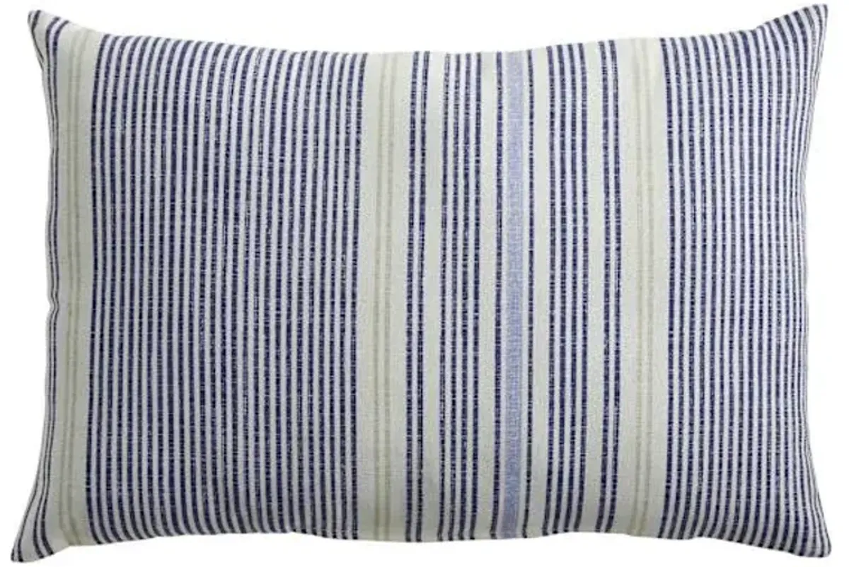 Calisto Pin Stripe Lumbar Outdoor Throw Pillow, 14x20