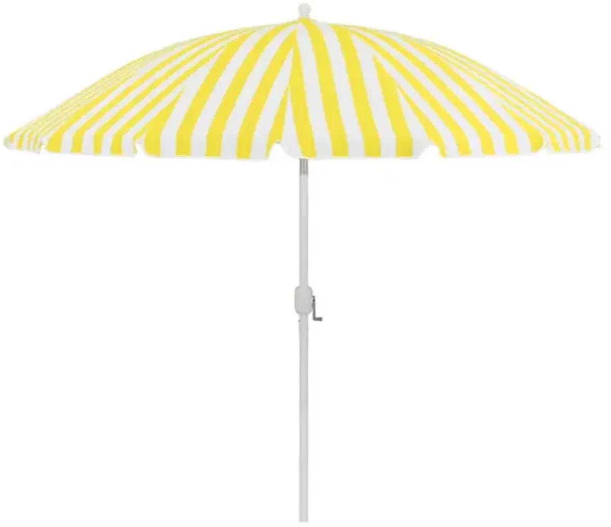 Tracey Boyd Yellow Striped Round Patio Umbrella, 9'