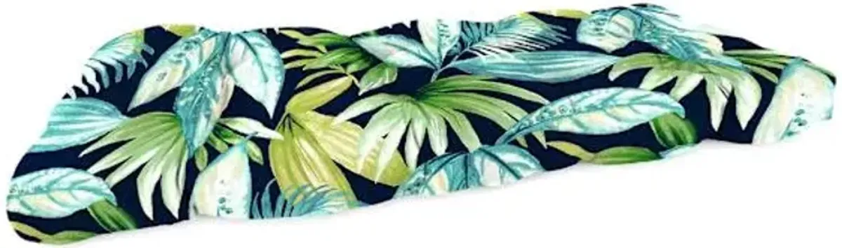 Seneca Navy Blue Outdoor Wicker Settee Cushion