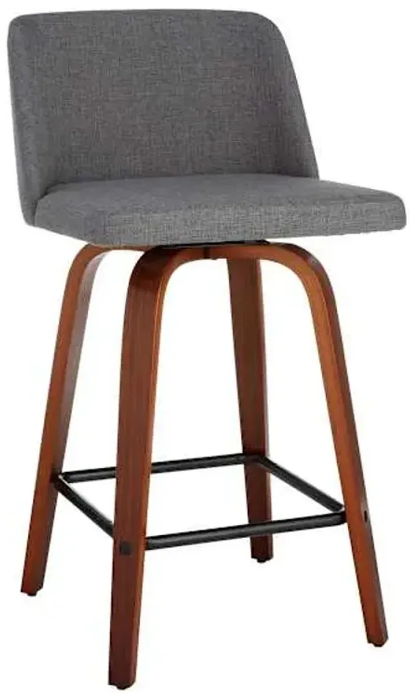Crosby St. Toriano Upholstered Swivel Counter Stool, 26"