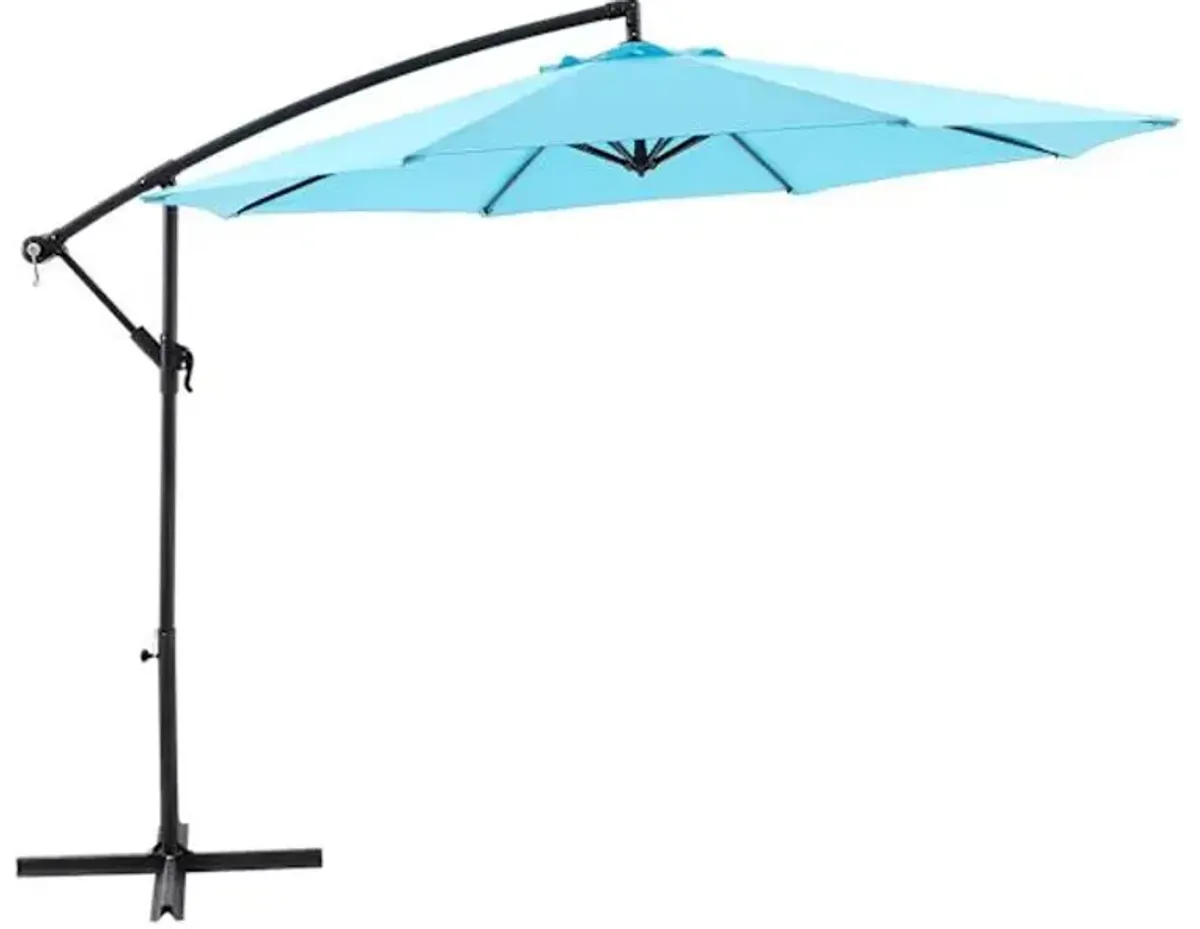 Turquoise Offset Round Patio Umbrella, 10'