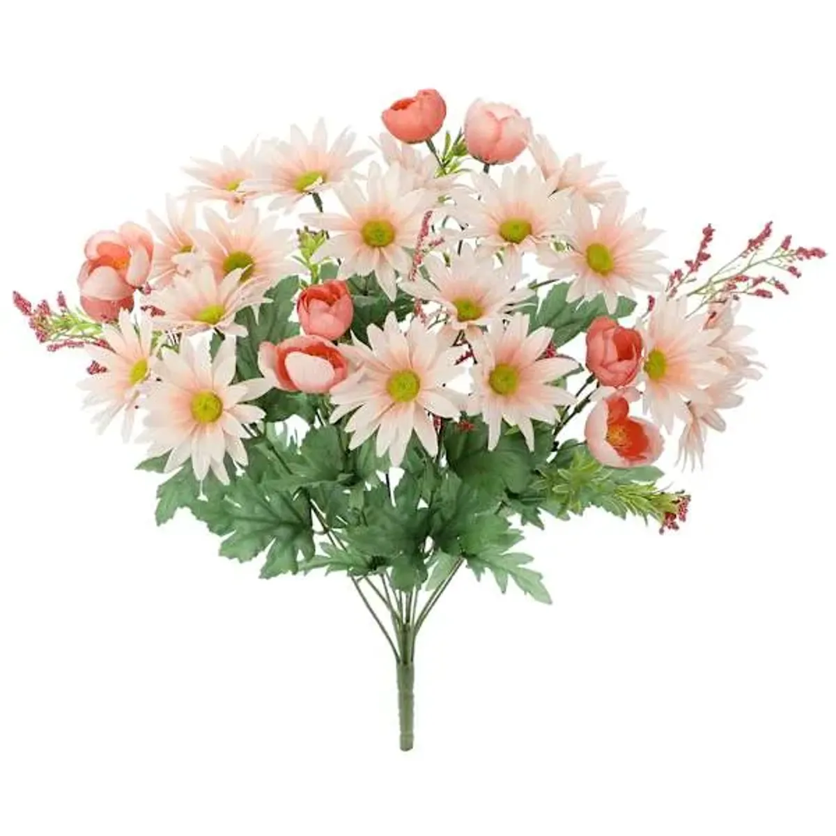 Pink Daisy & Buttercup Floral Spray, 19.5"