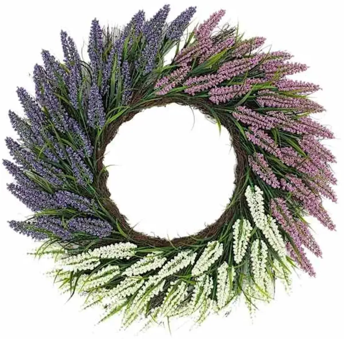 Purple Heather & Berry Floral Wreath, 28"