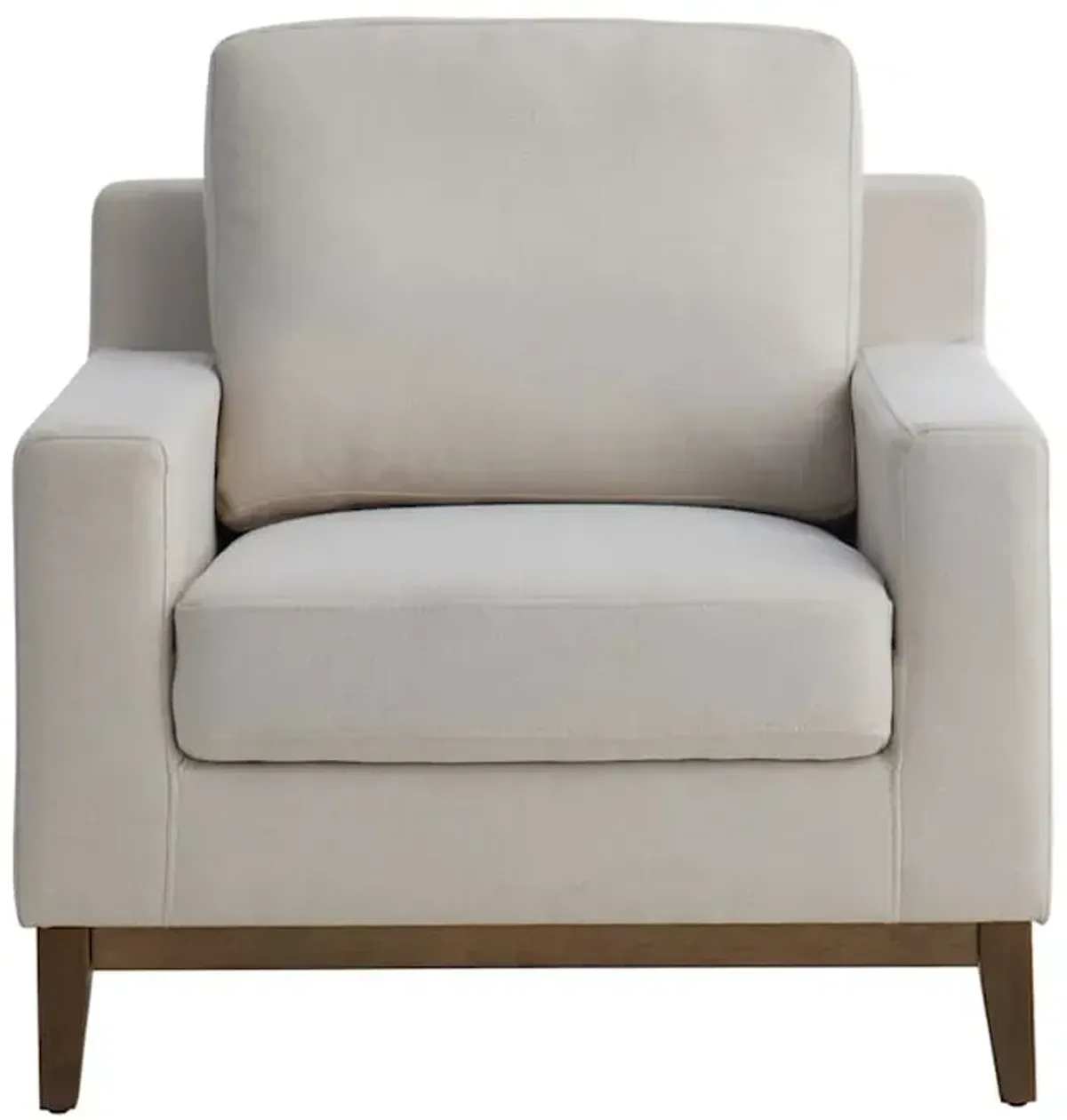Knox Upholstered Wooden Accent Chair, White