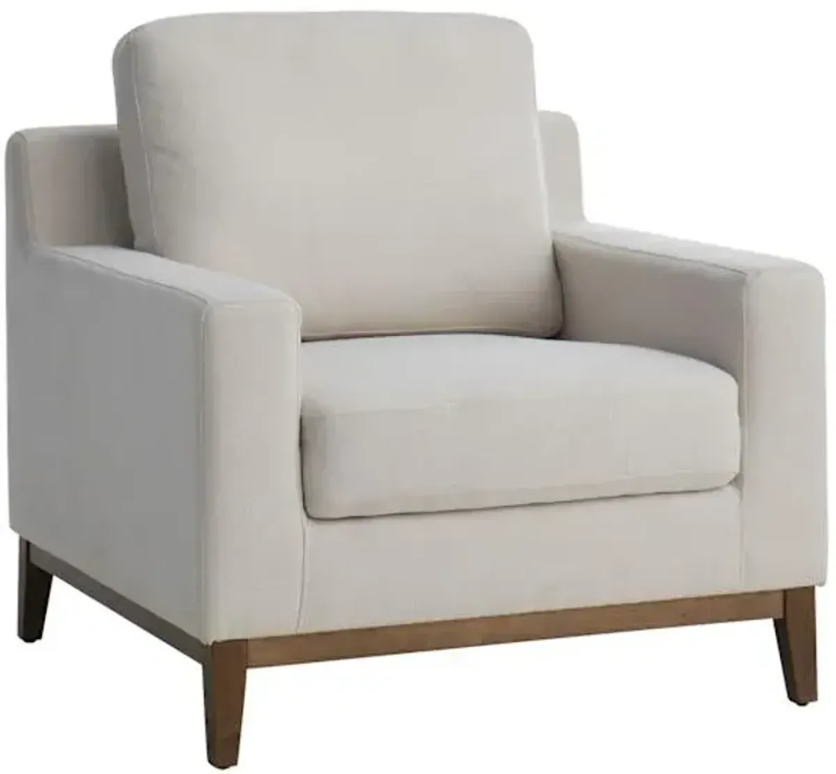 Knox Upholstered Wooden Accent Chair, White