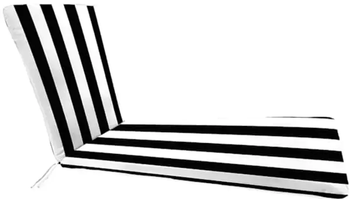 Onyx Awning Striped Chaise Cushion
