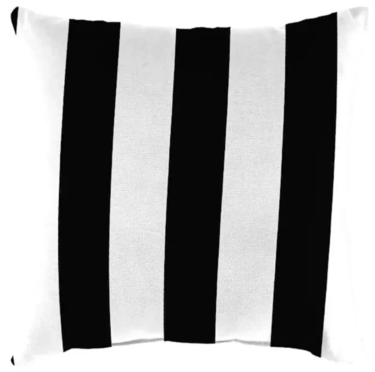 Black Awning Striped Oversized Square Outdoor Throw Pillow, 20"