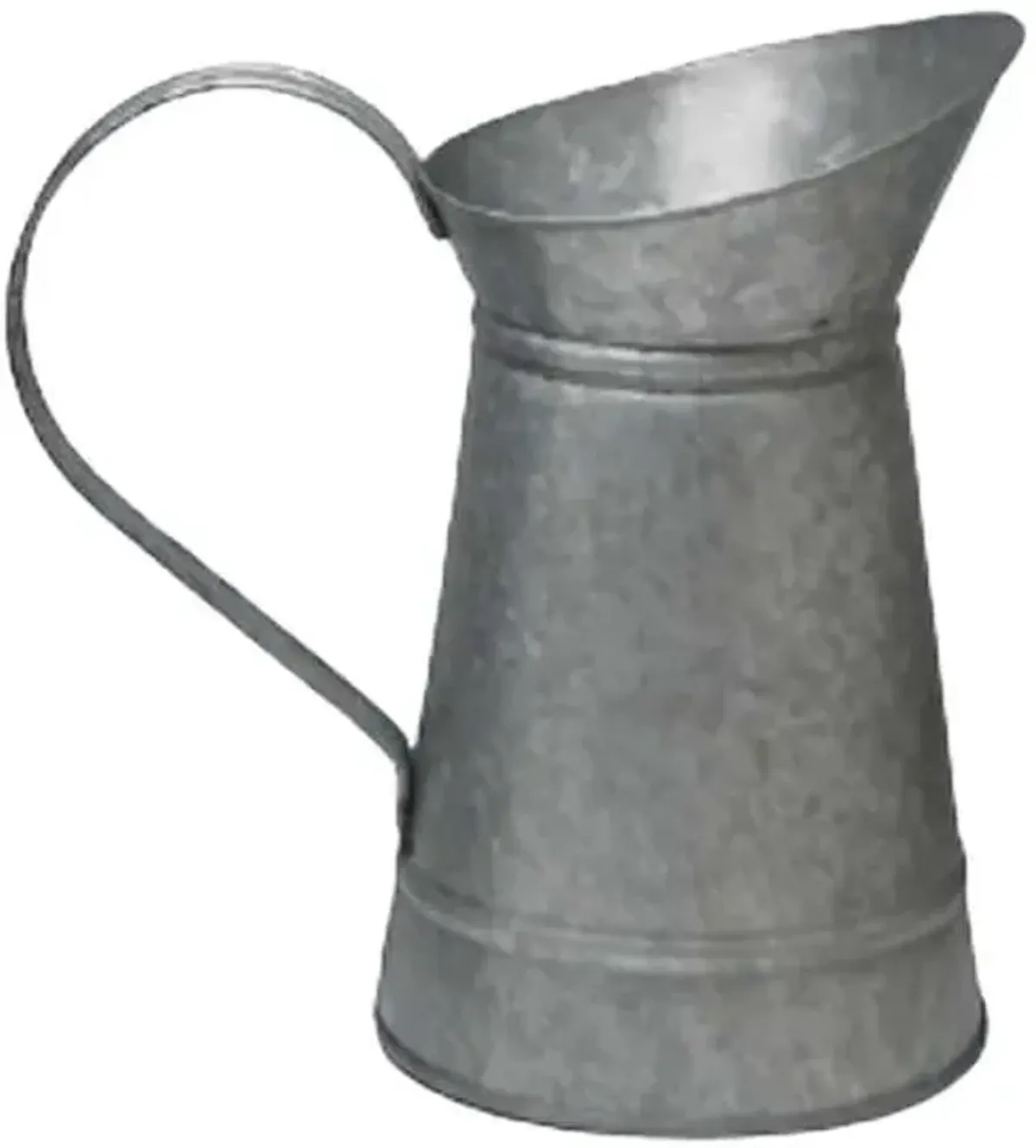 Galvanized Metal Vase, 8.5"