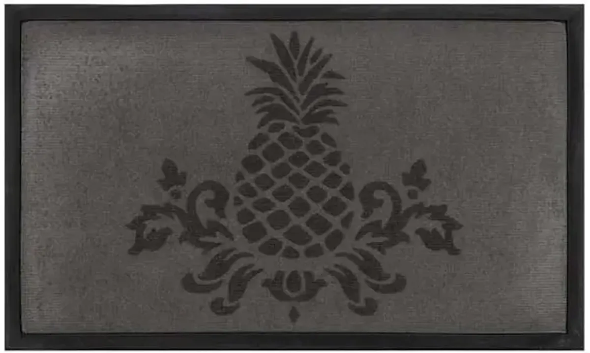 Pineapple Damask Doormat, 18x30