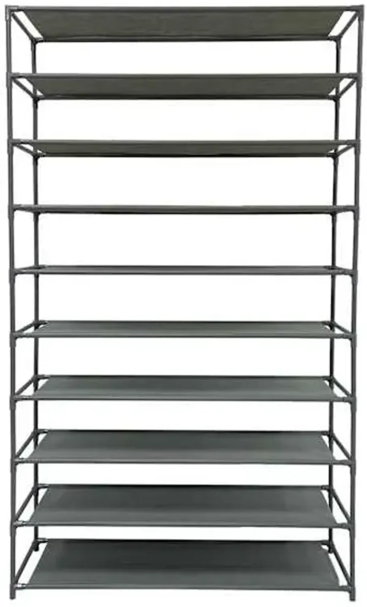 50-Pair Fabric Shelf Standing Shoe Rack, Light Grey