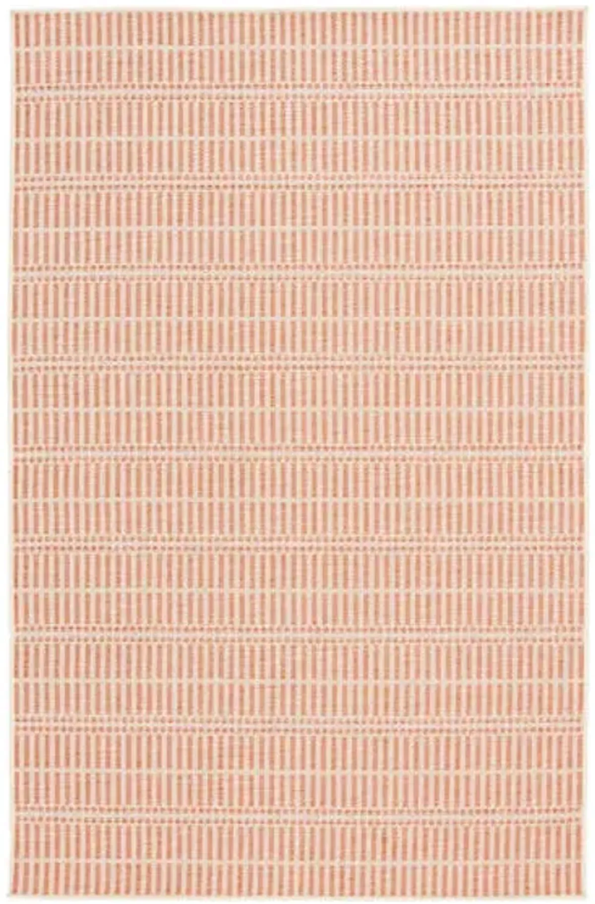 (E440) Clyde Peach Striped Outdoor Area Rug, 8x10