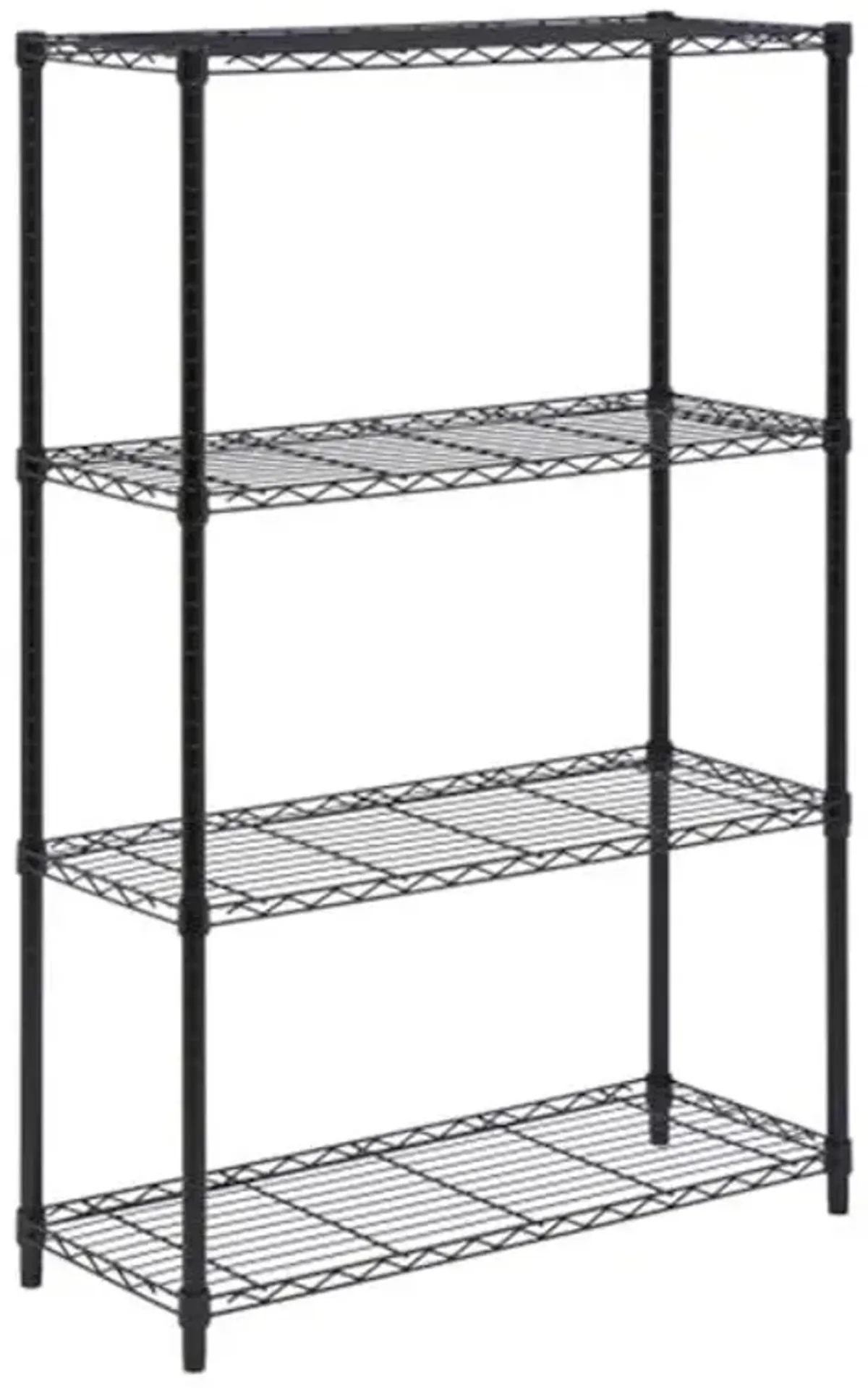 4-Tier Metal Shelving Unit, Black
