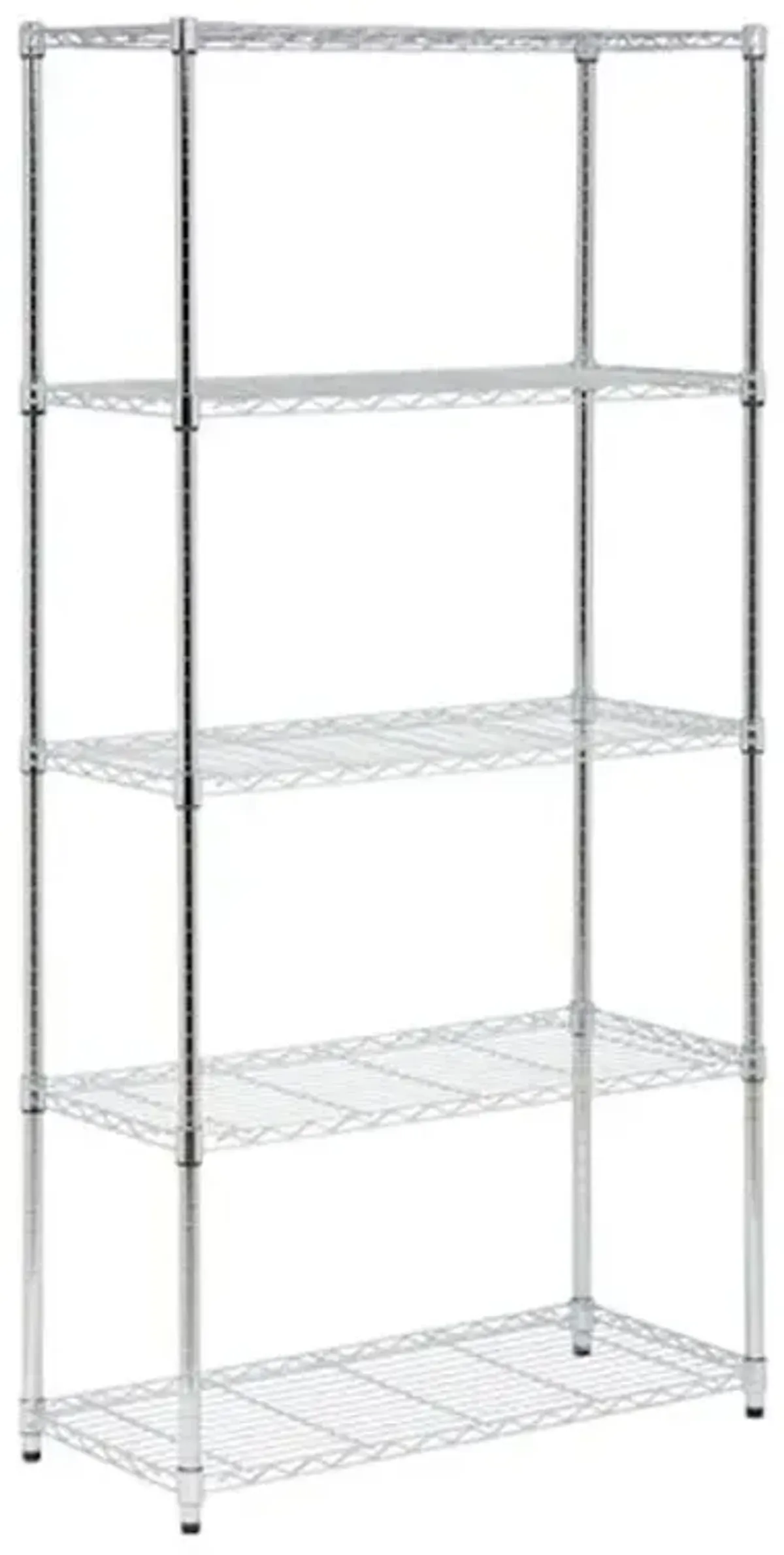 5-Tier Metal Shelving Unit, Chrome