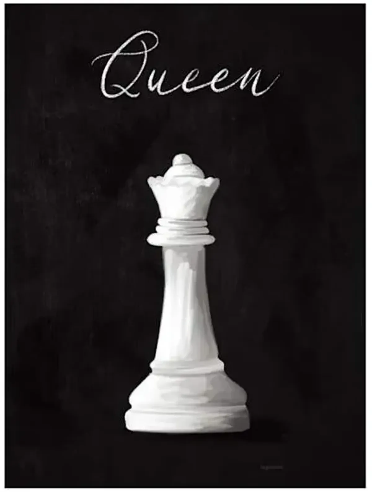 Queen Chess Piece Canvas Wall Art, 12x16