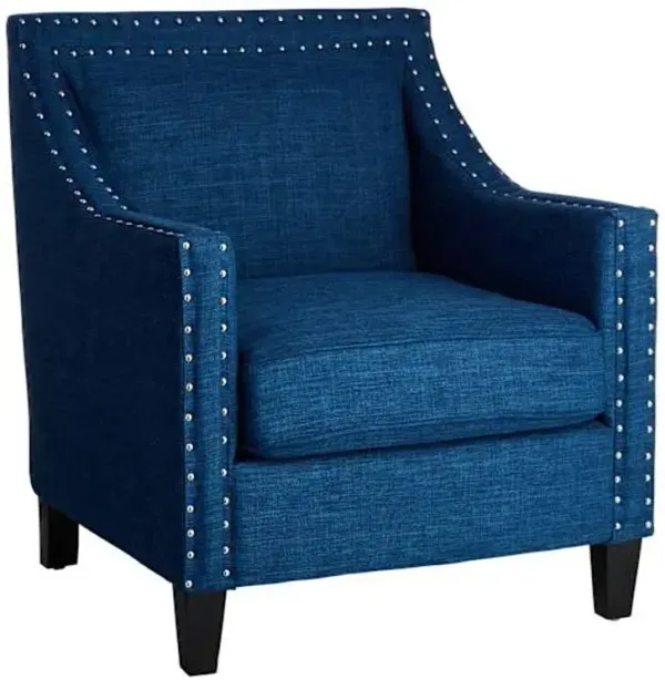 Erica Studded Accent Chair, Blue