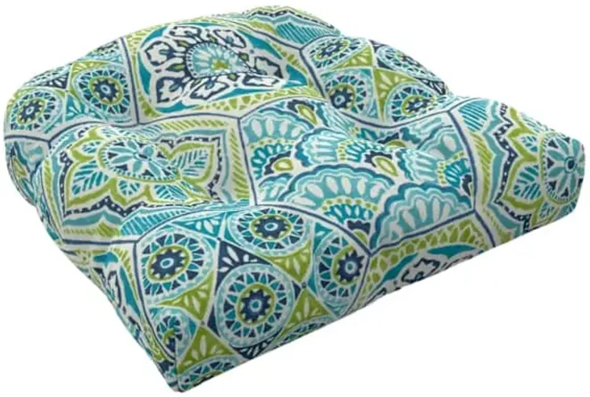 Calista Teal Outdoor Wicker Seat