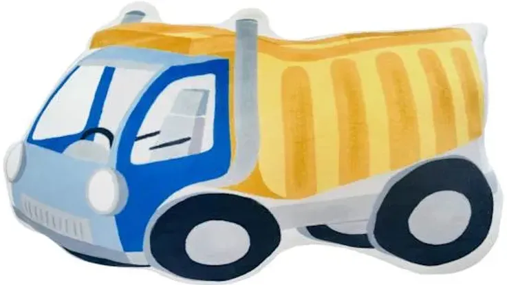 Tiny Dreamers Dump Truck Plush Throw Pillow, 11x16