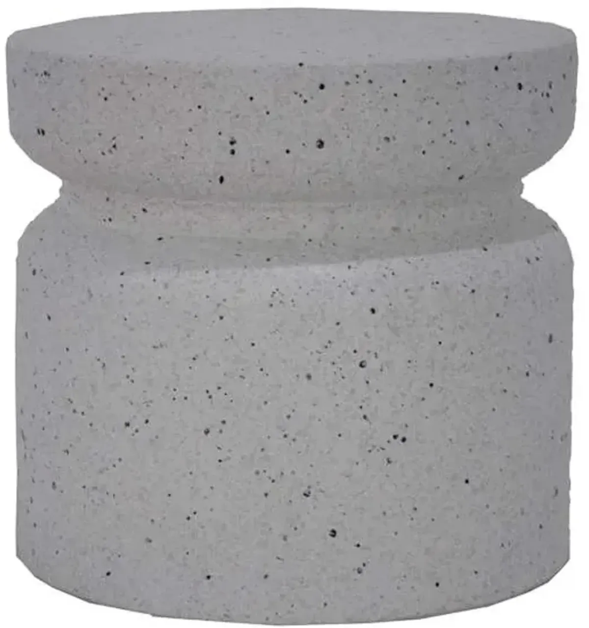 White Terrazzo-Look Plant Stand, Medium