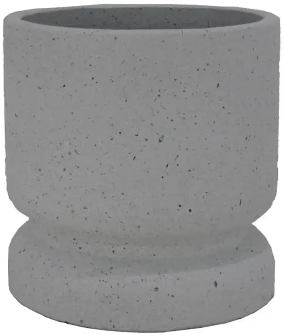 White Terrazzo-Look Round Pot, Large
