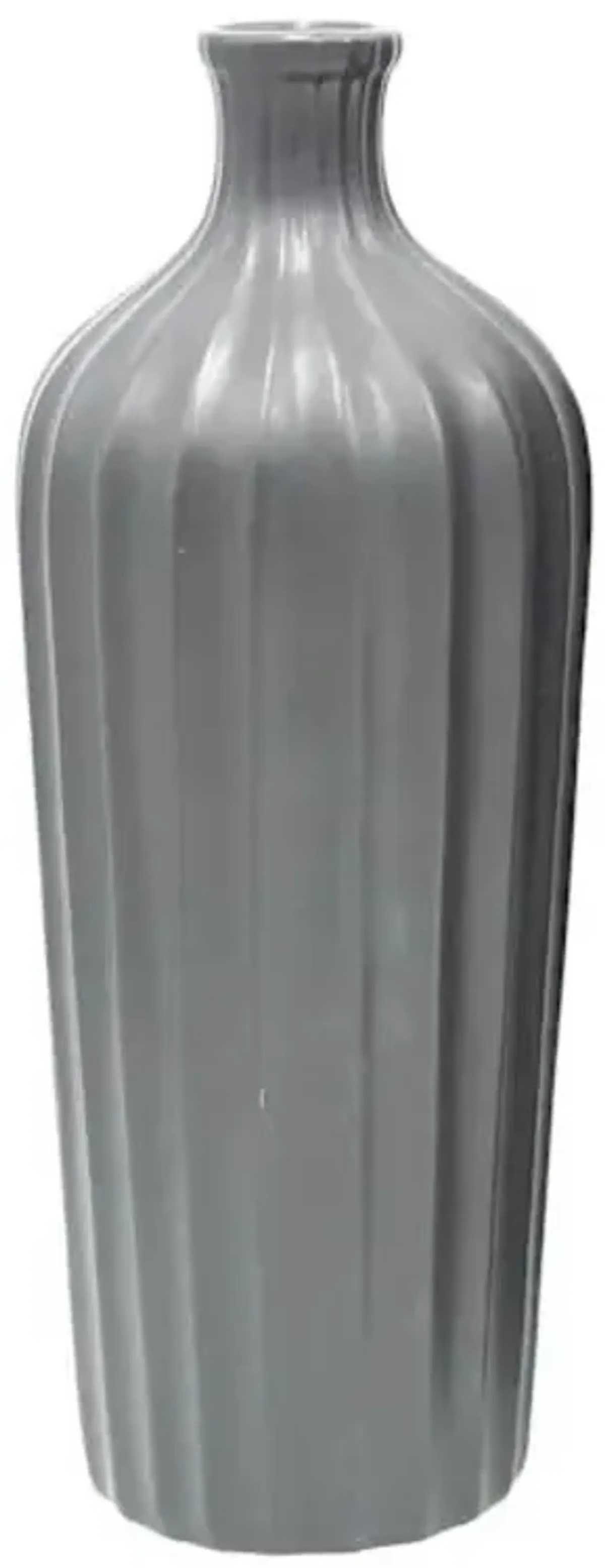 Black Ceramic Vase, 11"