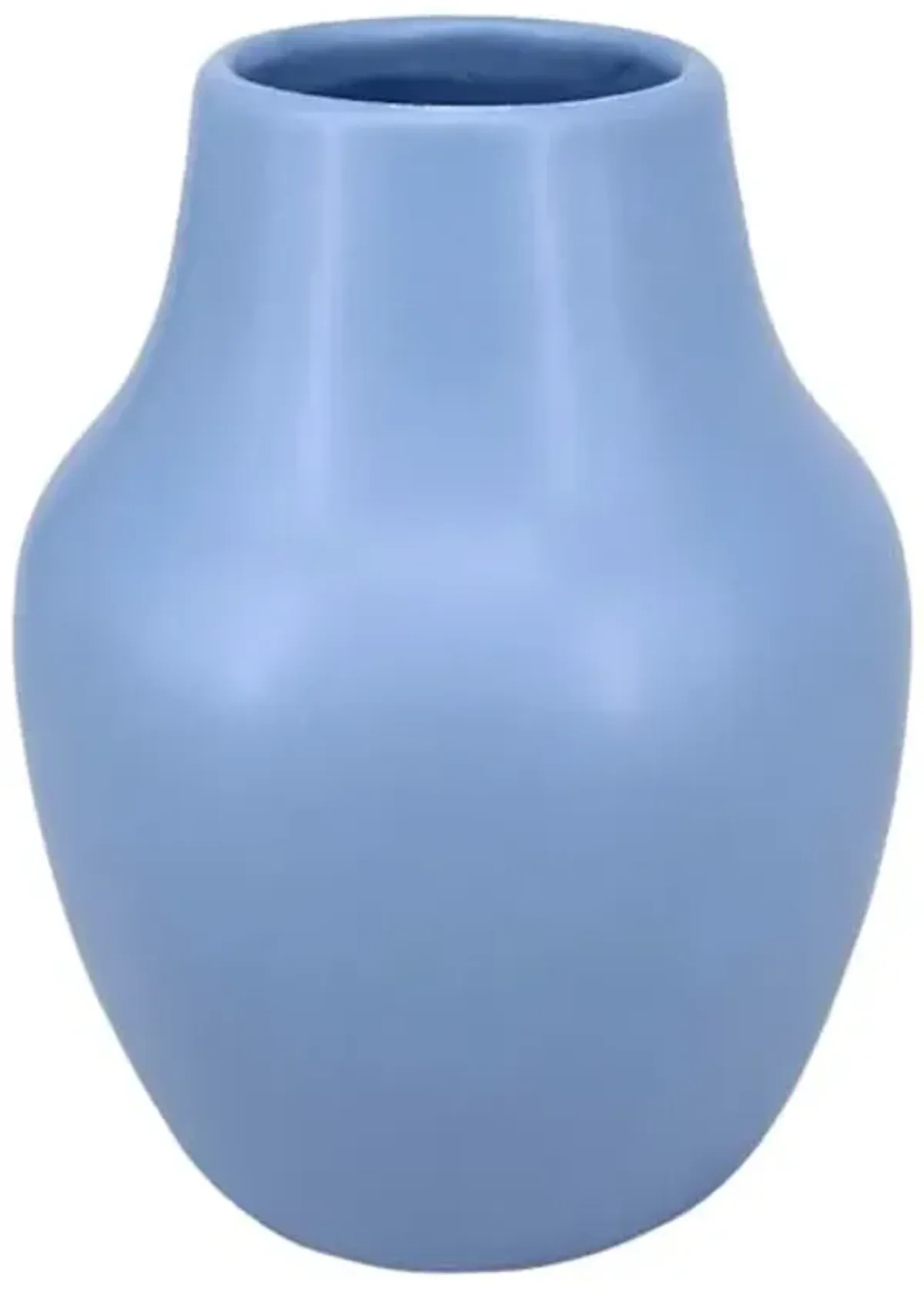 Blue Ceramic Vase, 5.5"