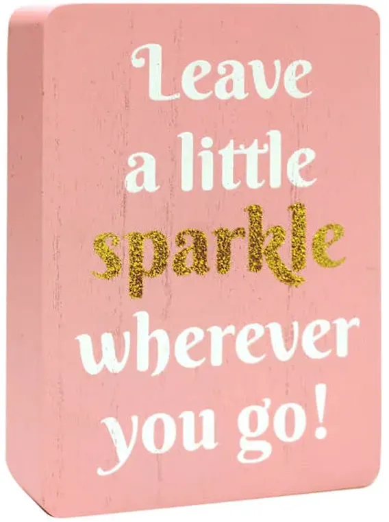 Tiny Dreamers Leave a Sparkle Block Sign, 5x7