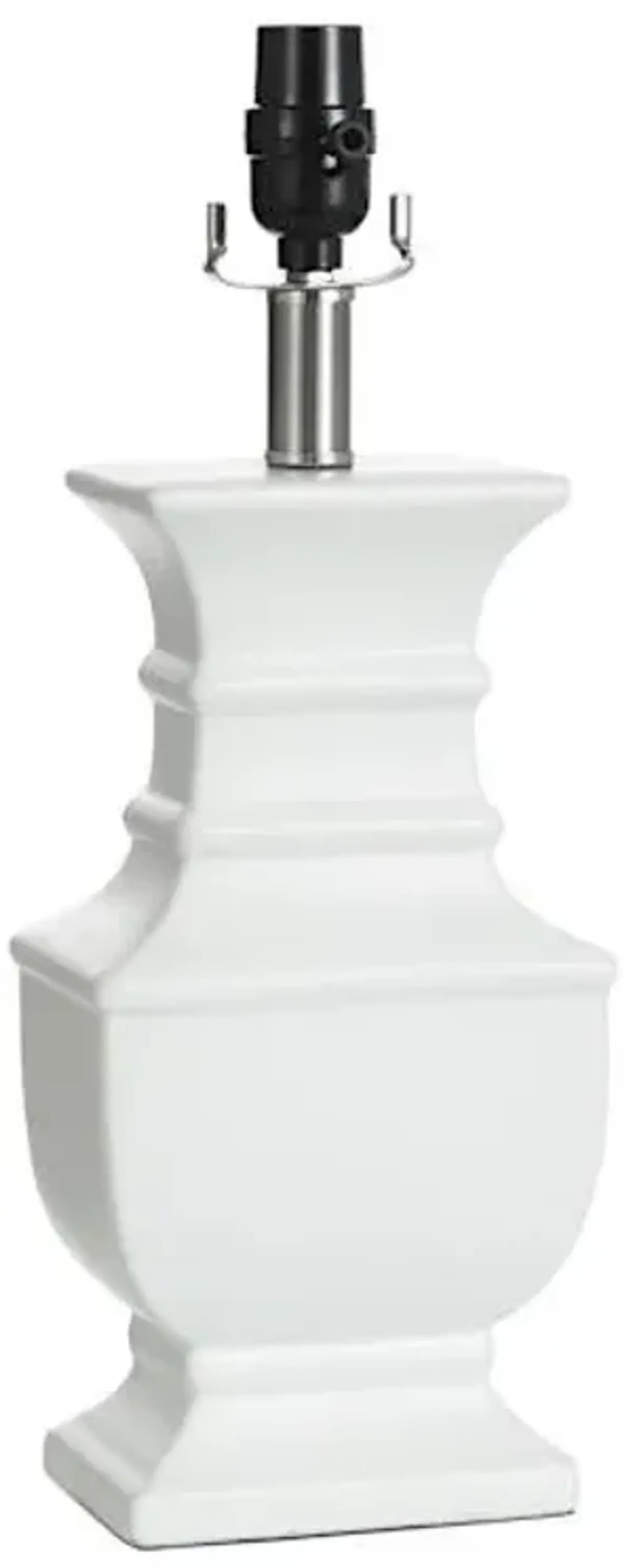 17In White Ceramic Traditonal Accent Lamp