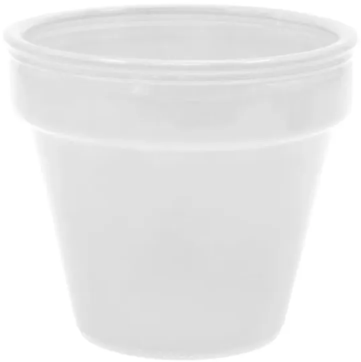 Indoor White Glass Pot, 6"