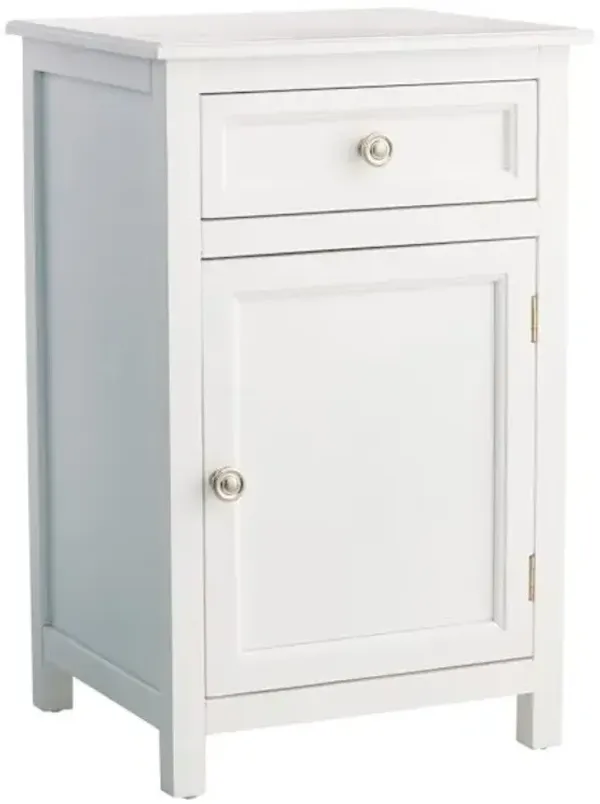 Layne 1-Drawer & 1-Door Cabinet, White