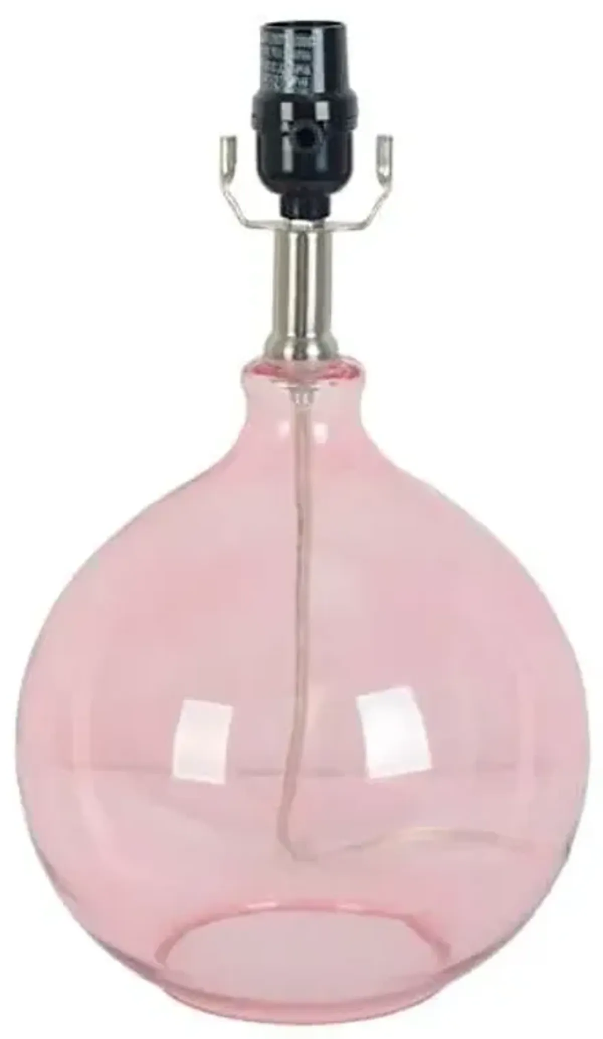 14In Pink Glass Round Accent Lamp