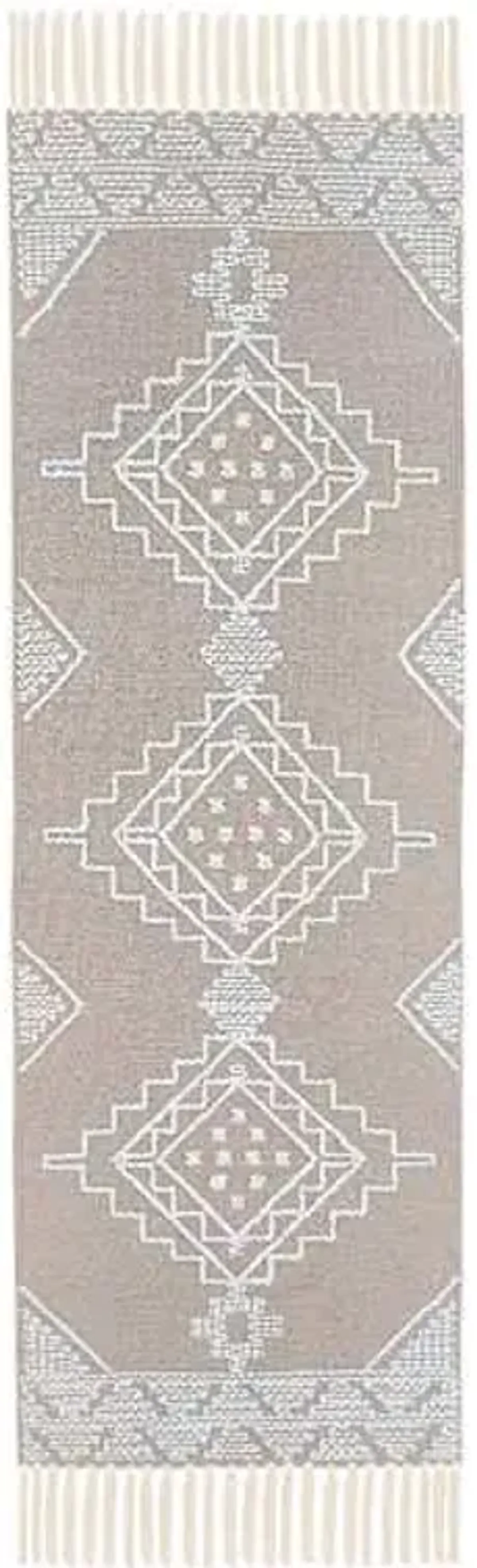 (B710) Goa Tan Medallion Runner, 2x6