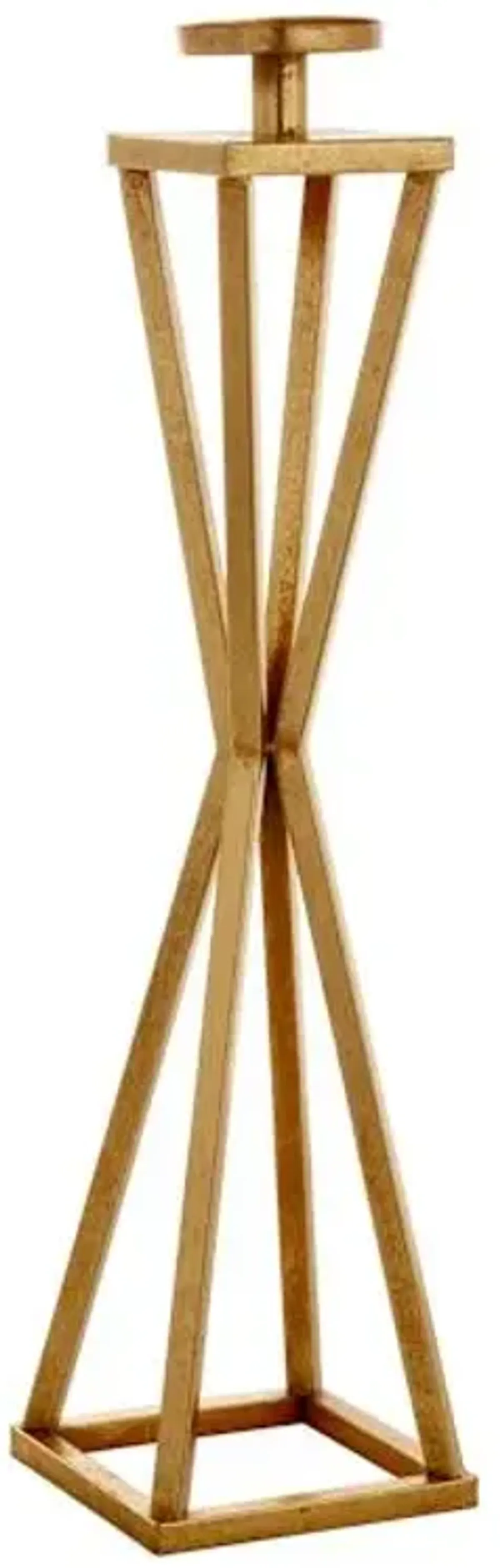 Gold Metal Candle Holder, 29"